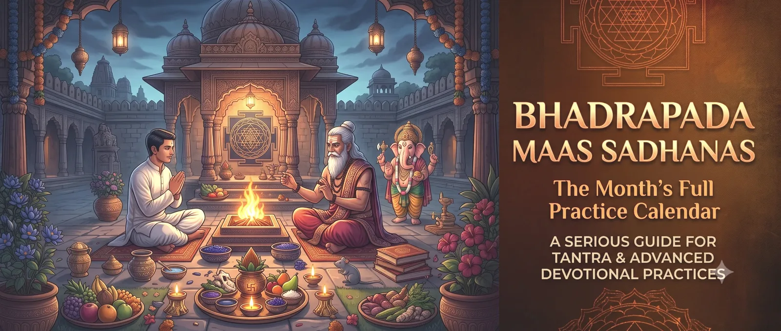Bhadrapada Maas Sadhanas — the month's full practice calendar