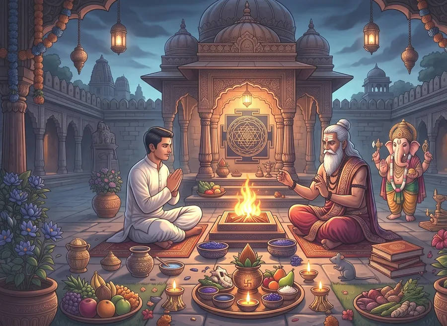 Bhadrapada Maas Sadhanas: The Month's Full Practice Calendar — cover illustration