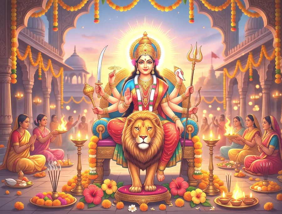 Durga Sadhana: The Full Navratri Practice Guide — cover illustration