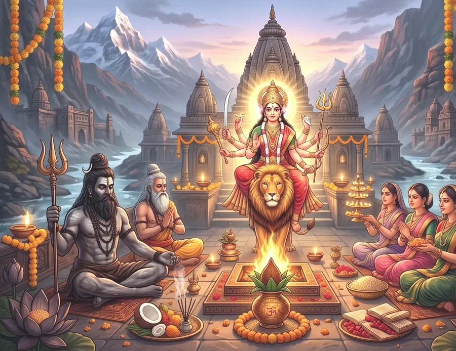 Navratri Sadhana: The Complete Nine-Night Practice Guide — cover illustration